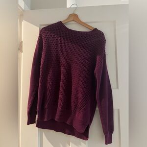 Women's Textured Knit Sweater - Purple